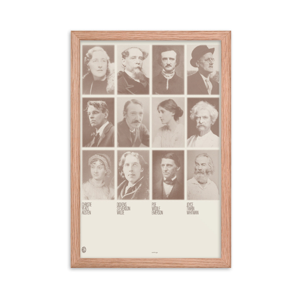 Classic Authors Print Framed